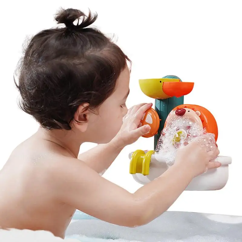 Милая игрушка для душа с водопадом, красочная игрушка для игры в детский душ, Настенная игрушка для ванны с водопадом и 4 присосками, наслаждайтесь удовольствием от купания