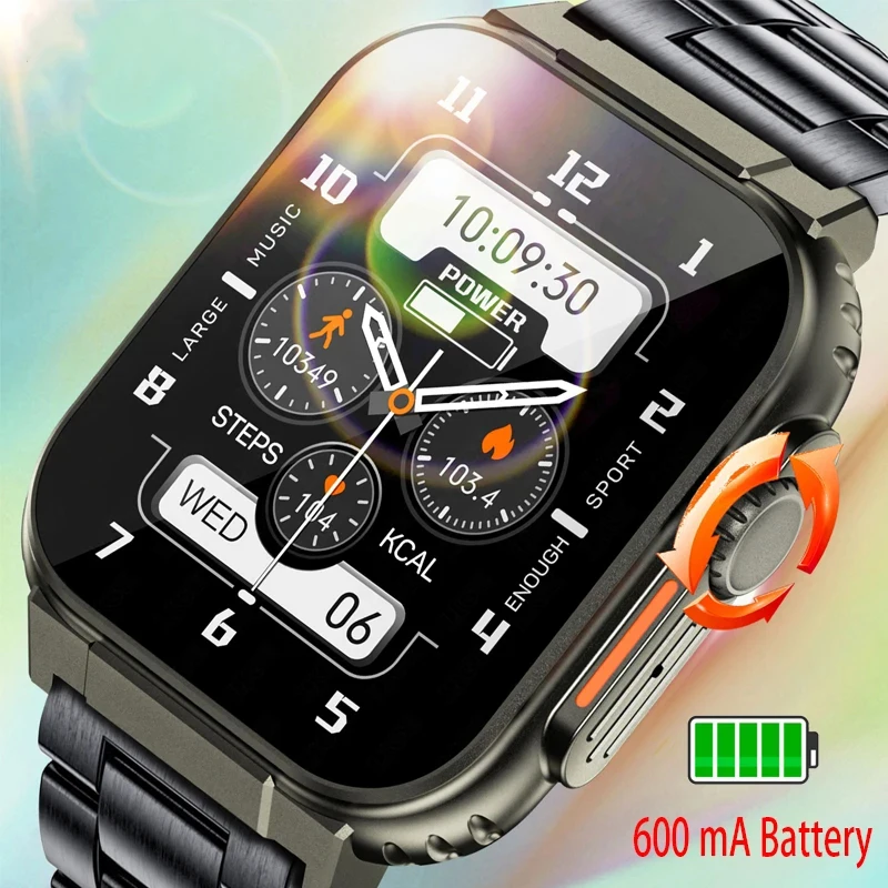 Смарт-часы GEJIAN TWS link Bluetooth-гарнитура 1,96 с сенсорным экраном, умные часы с большим экраном, тестирование записи звука, спортивные музыкальные часы