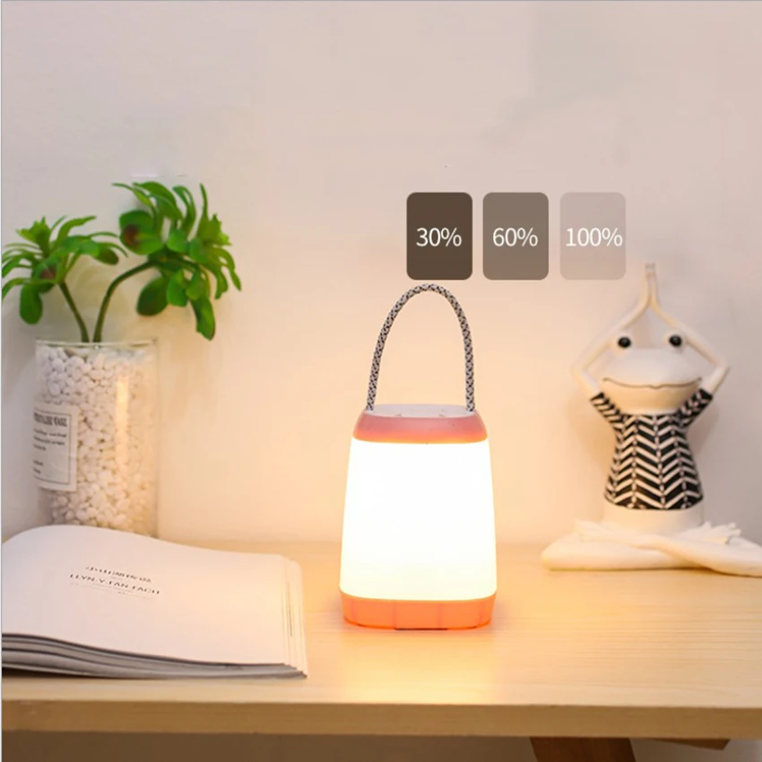 Портативный светодиодный ночник с питанием от аккумулятора/USB, сенсорный светильник с регулируемой яркостью, Прикроватная тумбочка для спальни, настольная лампа для детей, подарок для ребенка