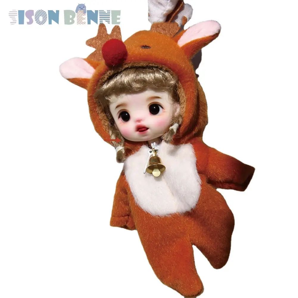 Кукла SISON BENNE 1/12 BJD, мини-милая кукла с одеждой, макияж для лица, полный набор детских игрушек ручной работы