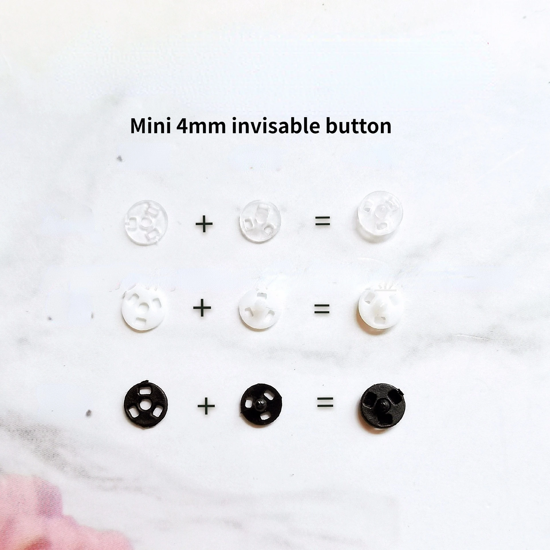 4 мм Пластиковые Невидимые пришивные кнопки-защелки Мини-пуговицы для кукольной одежды ручной работы Круглые пряжки Швейные аксессуары