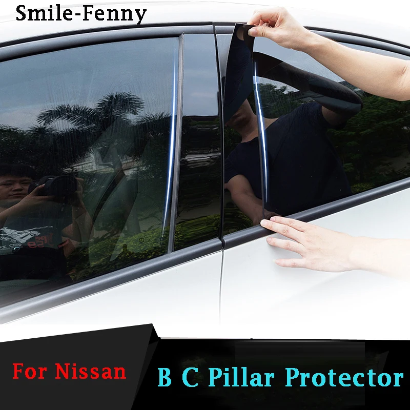 Для Nissan Qashqai J11 2016-2021 Двери Автомобиля Окна BC Столб Декоративные Яркие Полосы ПК Средняя Колонна Защитная Наклейка Крышка