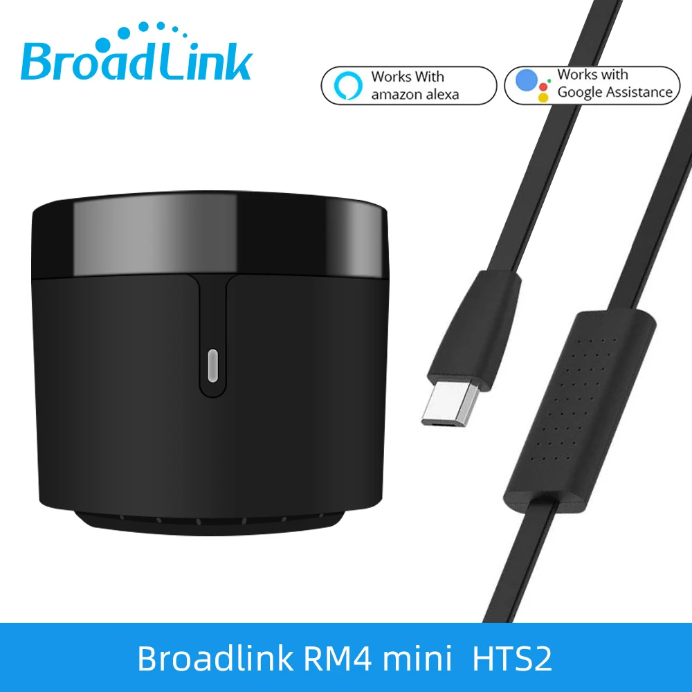 BroadLink RM4Mini ИК Wifi Умный контроллер Универсальный пульт дистанционного управления Переключатель HTS2 Работа датчика Alexa Google Home Assistant Domotica