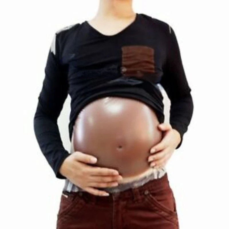 Коричневый искусственный поддельный живот, Искусственный силиконовый детский животик для беременных, игрушечный костюм для крупномасштабных мероприятий