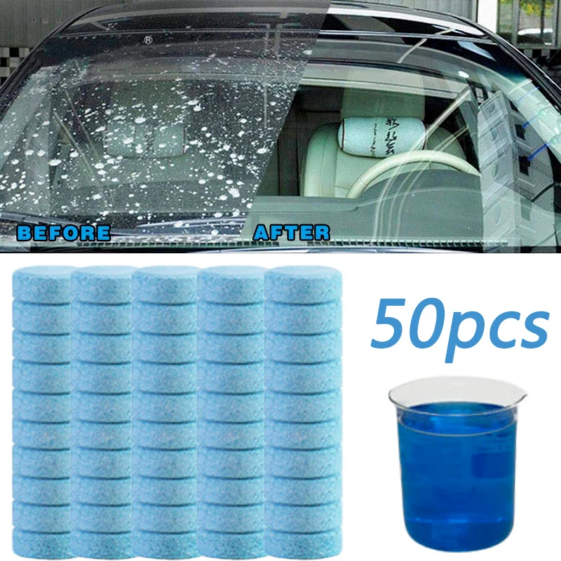 Шипучие Таблетки для чистки лобового стекла автомобиля Твердое средство для мытья стекол Стеклоочиститель для дома Мытье унитаза