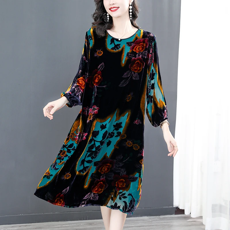 Бархатное платье для женщин 2022, Элегантные Яркие Шелковые Вечерние платья в стиле пэчворк, Винно-черное Сетчатое облегающее платье с длинным рукавом