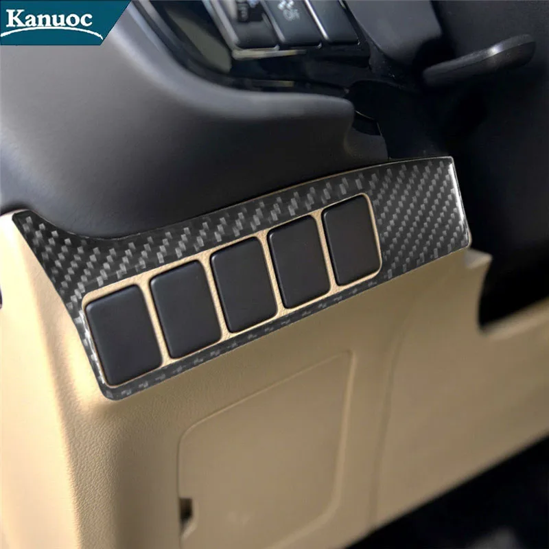 Коробка для кнопок со стороны водителя, наклейки из углеродного волокна для Mitsubishi Outlander 2014-2016 Без навигации, Аксессуары для интерьера автомобиля