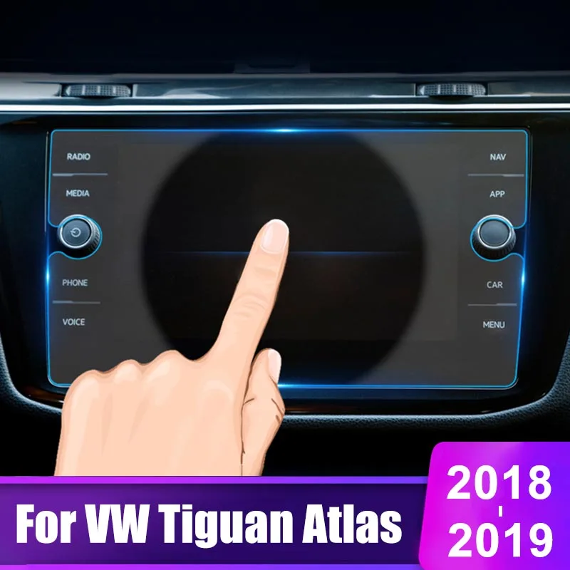 8-дюймовый автомобильный Навигационный экран, пленка для приборной панели Для Volkswagen VW Tiguan 2 MK2 Atlas 2018 2019 2020 Golf R GTI Аксессуары