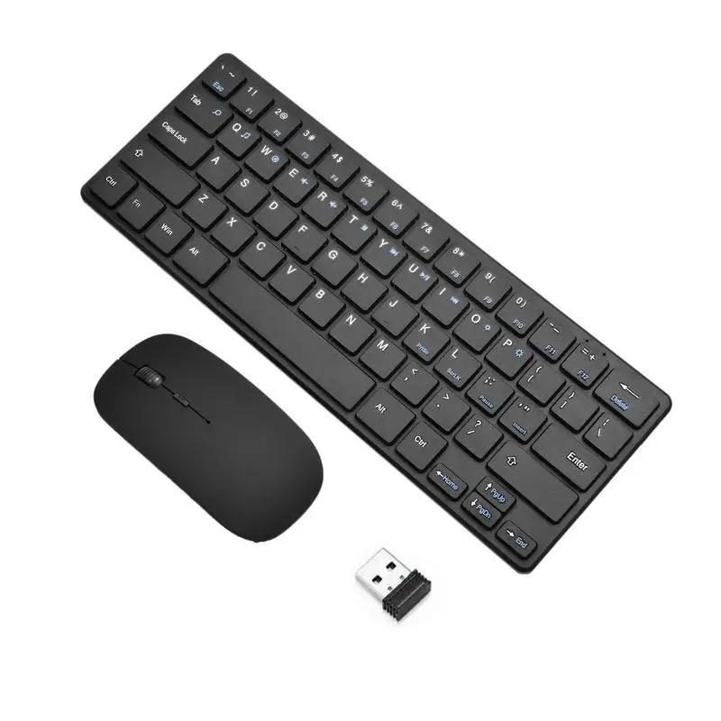 Комбинированная беспроводная клавиатура и мышь с приемником Для ПК с Windows 2,4 G Набор беспроводной мыши-клавиатуры 64 клавиши FN Функциональные клавиши 96 Клавиш