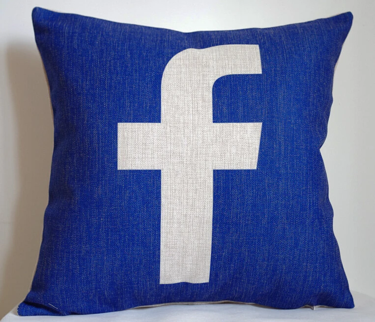 Наволочка для Facebook, Креативный логотип для социальных сетей Facebook, наволочка для наволочек оптом