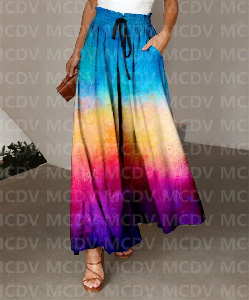 Женские широкие брюки с градиентным 3D принтом, женские повседневные брюки, 8 цветов 01