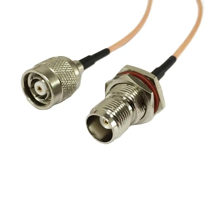 RP TNC штекерный переключатель TNC Женский кабель с косичкой на переборке RG316 15 см для Wifi-маршрутизатора Оптом Быстрая доставка