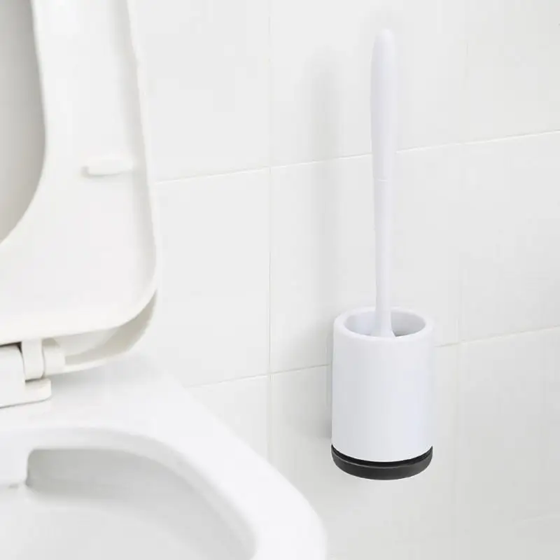 TPR Набор туалетных щеток и держателей Силиконовая щетка с щетинками для Унитаза, Настенный инструмент для чистки пола в ванной Комнате с пинцетом