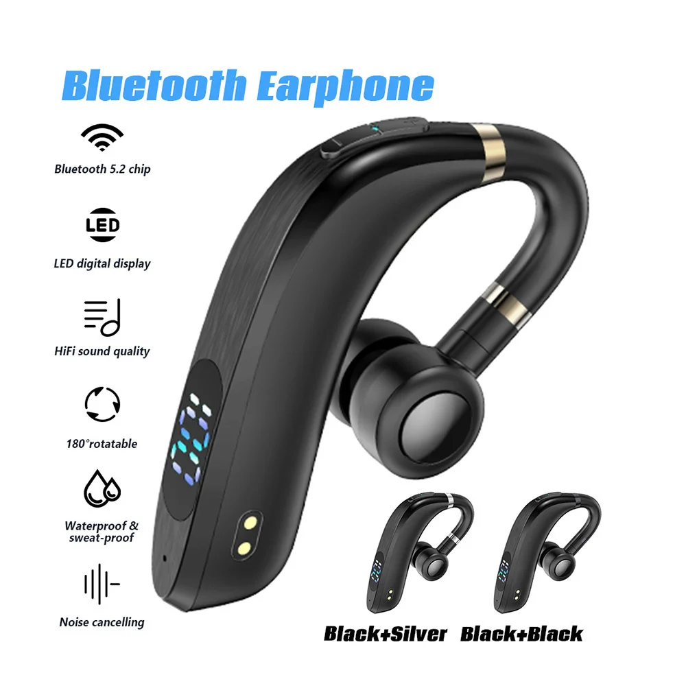 Новые Деловые Bluetooth-совместимые Наушники, Защищенные От пота Беспроводные Наушники V5.2 Со стереозвуком Hi-Fi, Микрофонными наушниками с шумоподавлением
