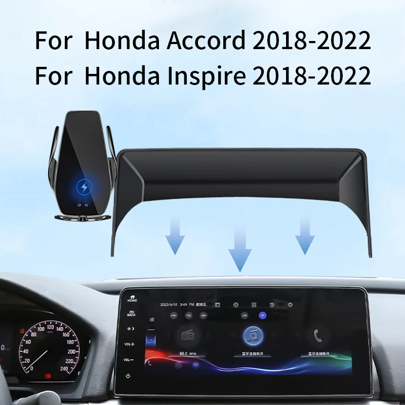 Автомобильный держатель телефона для Honda Accord Inspire 2018-2022, кронштейн для навигации по экрану, магнитная стойка для беспроводной зарядки new energy